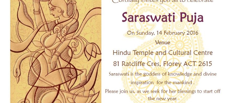Saraswati Puja in Canberra