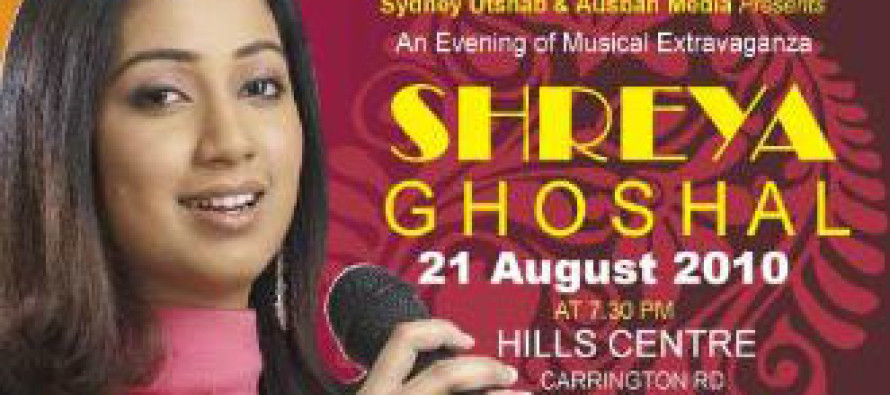 Shreya Ghoshal Musical Concert in Sydney (watch Promo Video)
