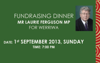 Fundraising Dinner for Mr. Laurie Ferguson MP