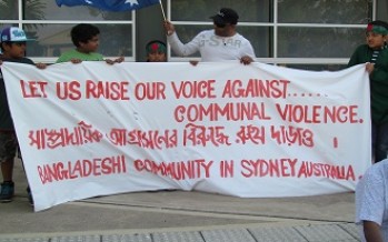 Press Release:   Protest at Sydney against recent communal violence in Bangladesh