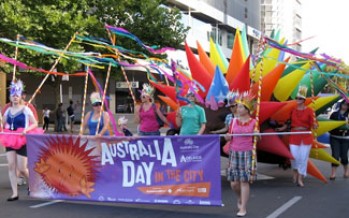 Participating in Australia Day Parade