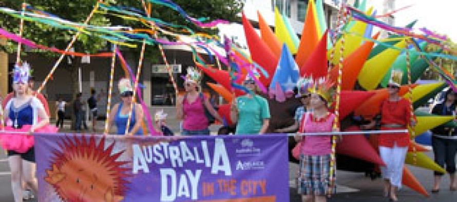 Participating in Australia Day Parade