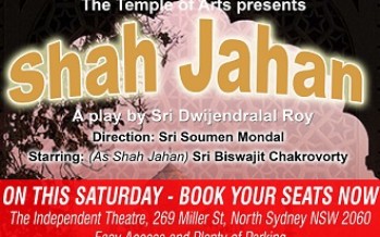 Shah Jahan – This Saturday 22nd Nov at 7pm in the Independent Theatre North Sydney