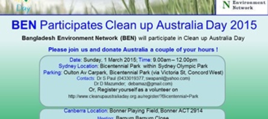 BEN Participates Clean Up Australia Sydney and Canberra