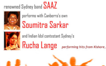 Saaz Aur Awaaz with live orchestra on the 23rd of Aug 2008 in Canberra