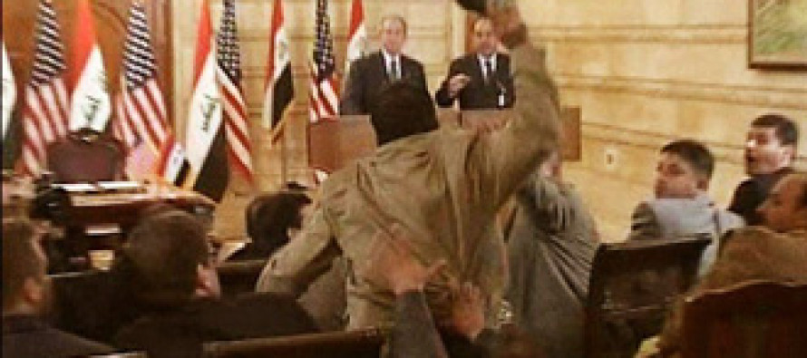 Why did Iraqi journalist hurl shoes at President Bush?